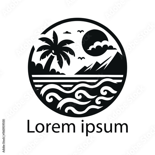 "Coastal Sea Beach Logo"
"Tropical Beach Logo Design"