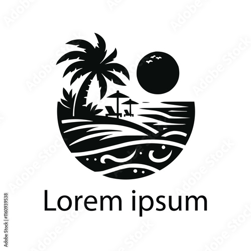 "Coastal Sea Beach Logo"
"Tropical Beach Logo Design"