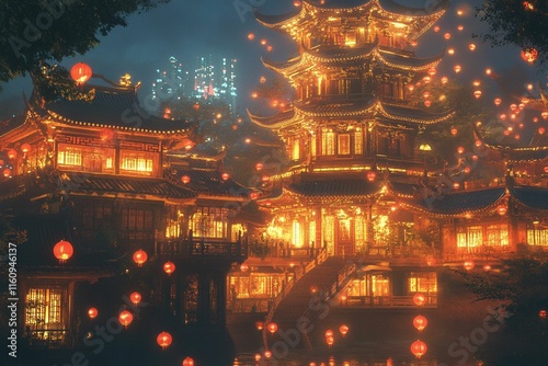 Lunar Temple Illumination photo