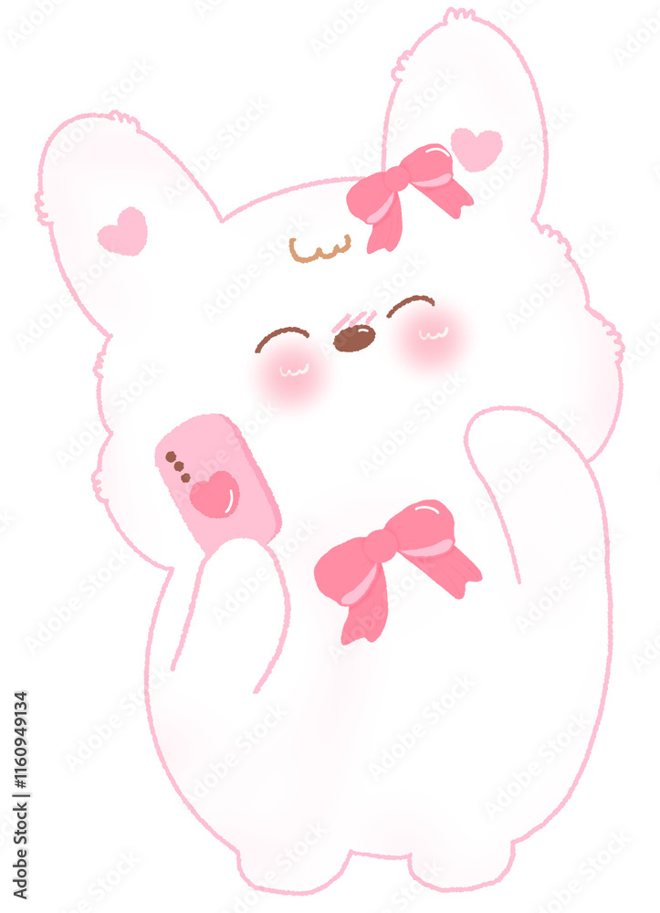 Naklejka premium Cute rabbit