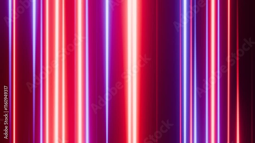 Vibrant Vertical Lines Illuminated in a Mix of Bright Colors, Primarily Red, Blue, and Purple Light Speed Loop Animation Bakcgorund.