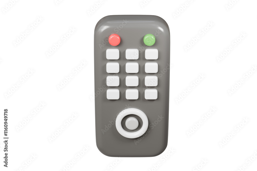 3d Remote Television Control icon. Electronic device, Entertainment digital video media concept. Minimal Cartoon modern remote TV wireless control isolated on transparent background. PNG. 3d render. 3d Remote Television Control icon. Electronic device, Entertainment digital video media concept. Minimal Cartoon modern remote TV wireless control isolated on transparent background. PNG. 3d render.