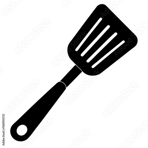 Spatula icon silhouette vector art illustration
