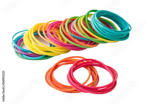 Colorful Rainbow Rubber Bands Assortment Stationery Supplies photo