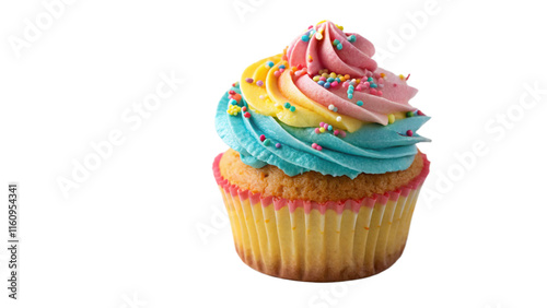 Wallpaper Mural Rainbow Swirl Cupcake Sweet Treat, Colorful Frosting, Birthday Delight Torontodigital.ca