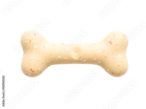 Chew Toy for Dogs in a Light Color With Specks Ideal for Playtime and Dental Health - Isolated on White Transparent Background, PNG photo