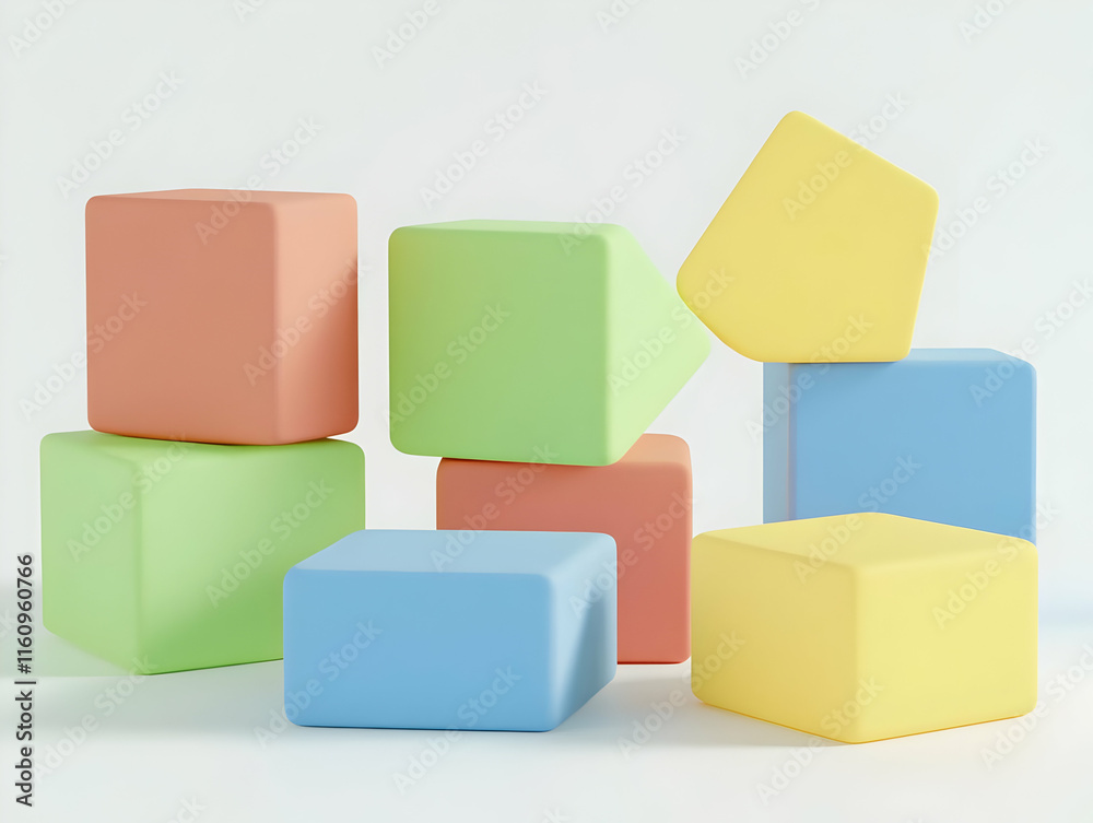Pastel Cube 3D Render Pastel Cube 3D Render
