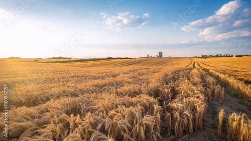 Harvest of Labor. The golden wheat fields, bathed in sunlight, represent the fruition of hard work and the abundant blessings of a bountiful harvest.