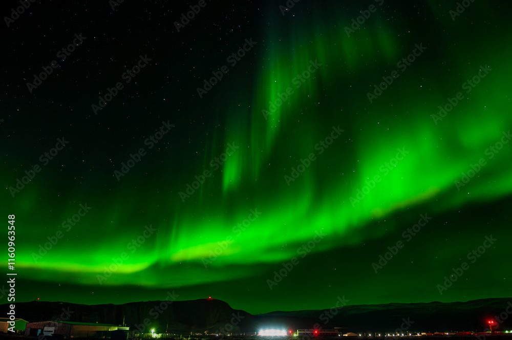 Northern Light, aurora borealis over Greenland in Arctic Northern Light, aurora borealis over Greenland in Arctic