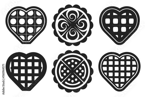 set of Waffles food  vector illustration