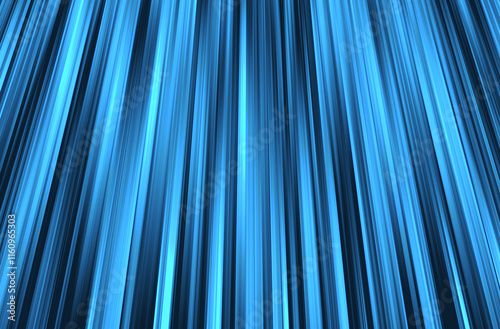 Abstract background with blue neon rays coming down from the top