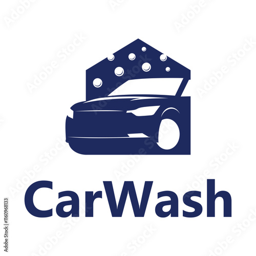 car wash flat minimalist logo