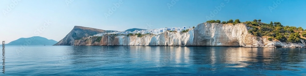 Serene coastline showcases stunning cliffs and tranquil blue wat Serene coastline showcases stunning cliffs and tranquil blue wat