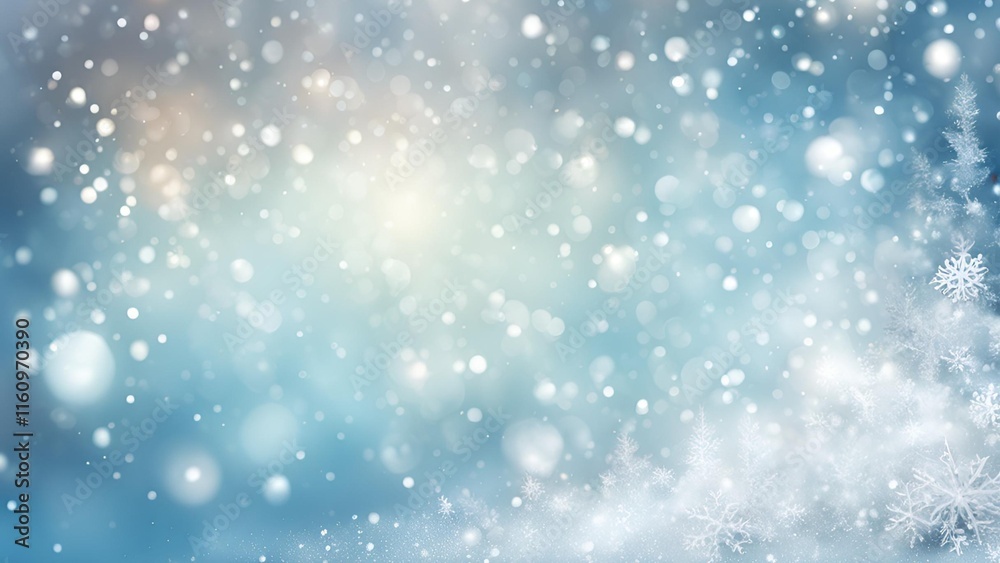 A festive illustration background featuring a blend of silver and soft blue hues, creating a blurred effect, perfect for Christmas and New Year greetings, adorned with sparkling elements A festive illustration background featuring a blend of silver and soft blue hues, creating a blurred effect, perfect for Christmas and New Year greetings, adorned with sparkling elements