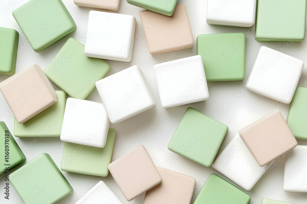 Pastel Cube 3D Illustration Pastel Cube 3D Illustration