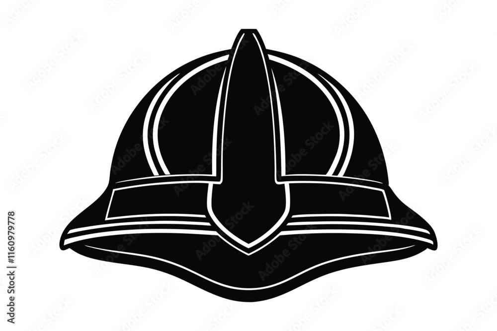 Helmet of firefighter vector art silhouette.eps Helmet of firefighter vector art silhouette.eps
