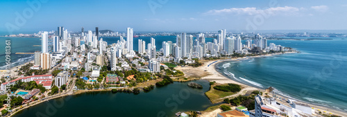 Cartagena city cityscape, Caribbean sea, Colombia photo