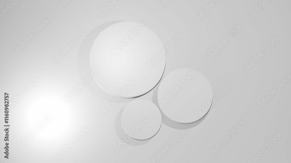 3D Cylinder white pedestal podiums with 3 layer and close up on background clean luxury style 3D Cylinder white pedestal podiums with 3 layer and close up on background clean luxury style