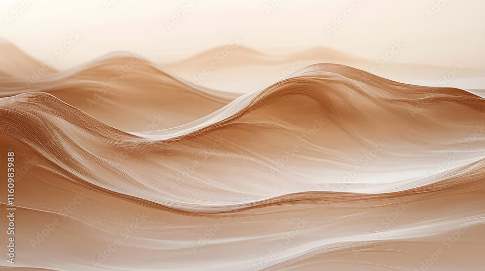 Smooth brown waves creating an elegant and minimalist abstract background Mocha Mousse Smooth brown waves creating an elegant and minimalist abstract background Mocha Mousse