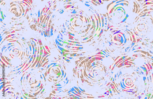 Wallpaper Mural seamless pattern with circles Torontodigital.ca