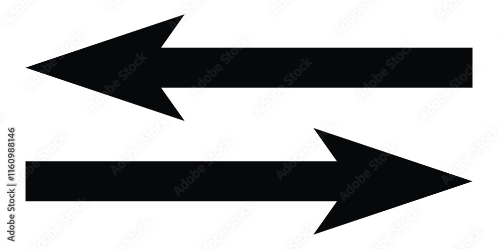 Black arrow vector illustration. Black arrow vector illustration.