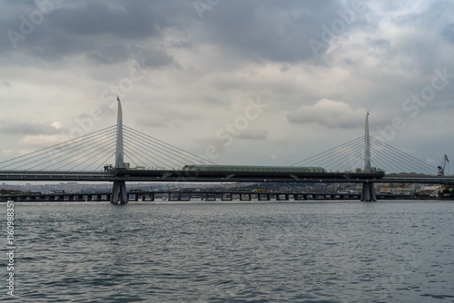 Golden Horn metro bridge, Istanbul, Turkey photo