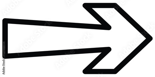 Black arrow vector illustration.