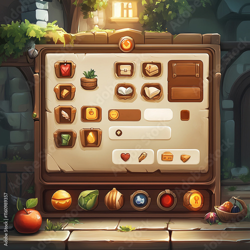 2D abstract gaming background illustration Casual game background environment for adventure or combat mobile game. cartoon style in game art background environment.