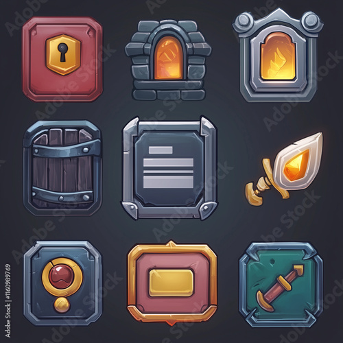 2D abstract gaming background illustration Casual game background environment for adventure or combat mobile game. cartoon style in game art background environment.