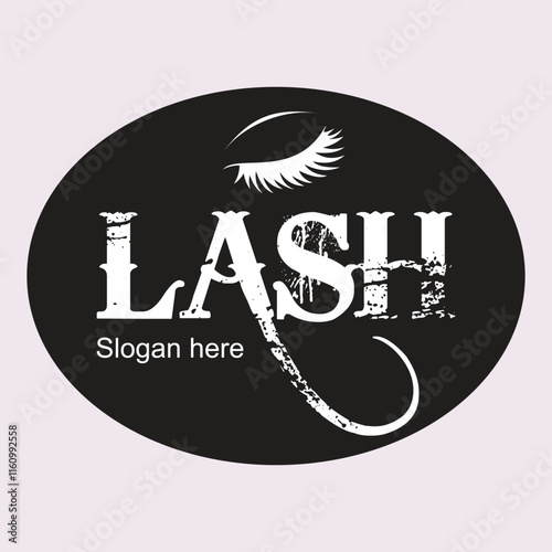 Lash logo desingn simple concept Premium Vector