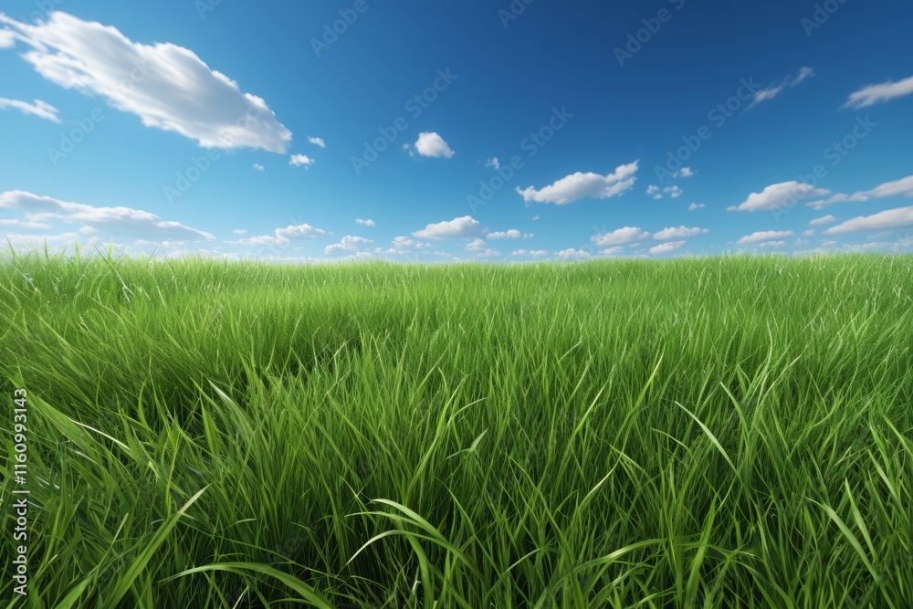 a close up of a field of grass with a blue sky in the background a close up of a field of grass with a blue sky in the background