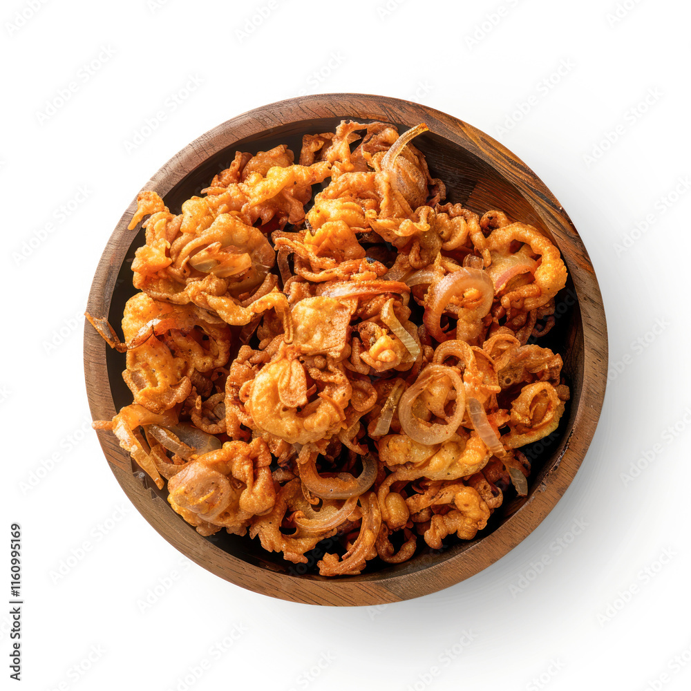 Indian street food snack called pakoda making gram flour and onion Indian street food snack called pakoda making gram flour and onion