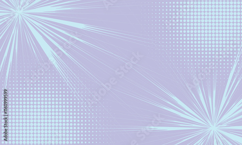 abstract comic background with cartoon light on blue