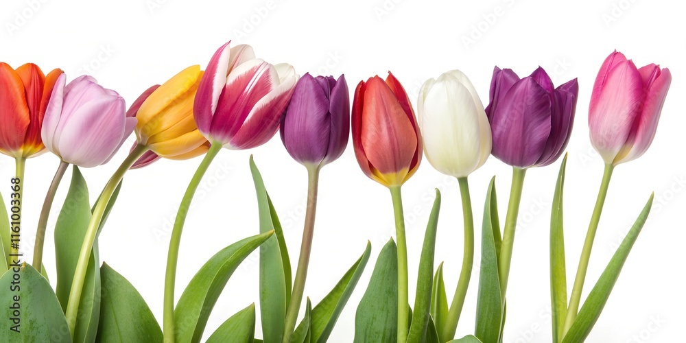 Fototapeta premium tulips isolated on white