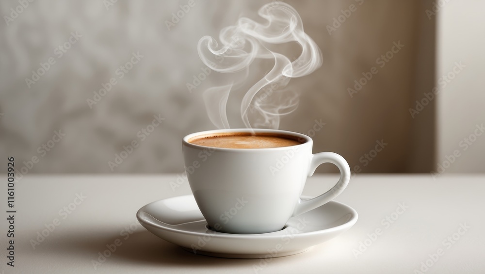 Aromatic Hot Coffee Cup Steam Espresso Drink Beverage Aromatic Hot Coffee Cup Steam Espresso Drink Beverage