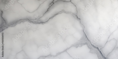 A clean white marble background with intricate veining in soft gray tones