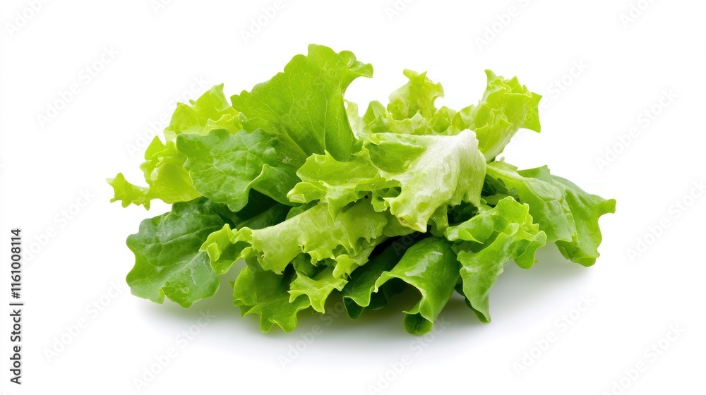 Fresh green lettuce leaves arranged for culinary use. Fresh green lettuce leaves arranged for culinary use.
