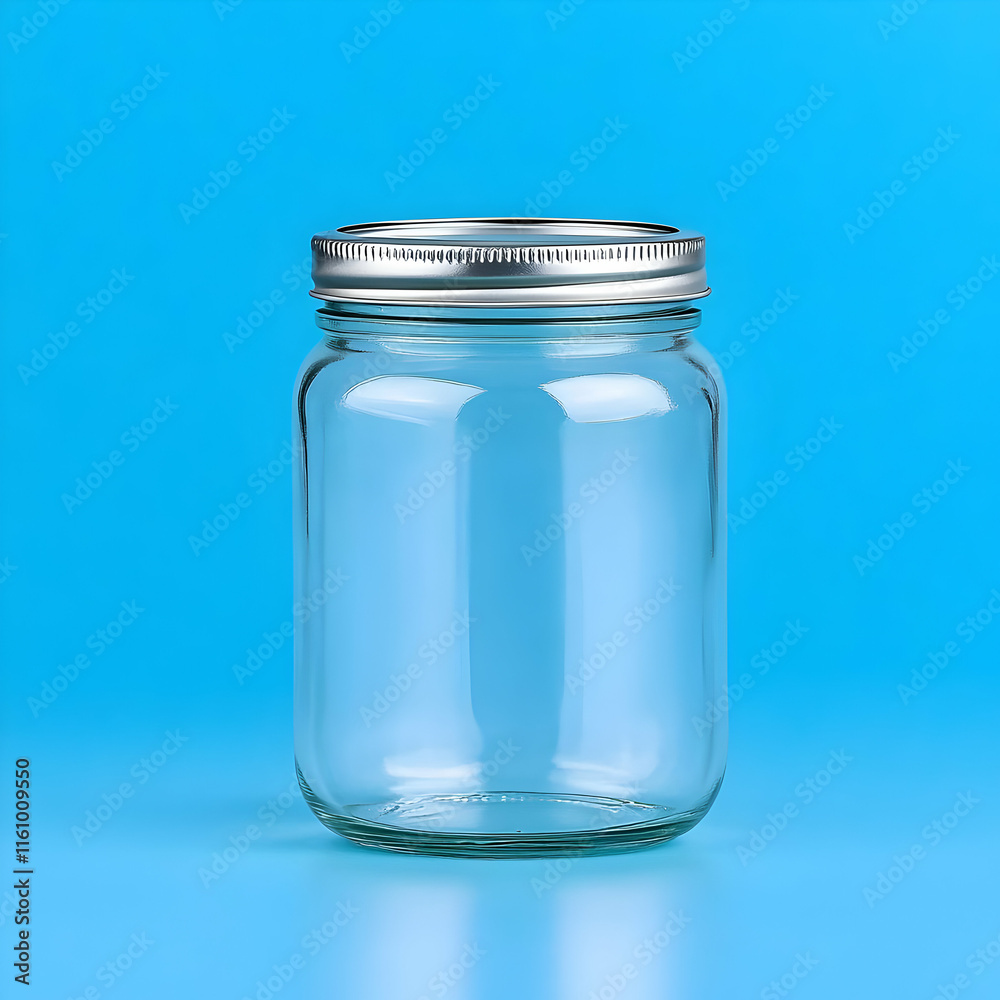 Empty Glass Jar 3D Illustration Empty Glass Jar 3D Illustration