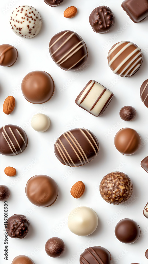 Assorted Chocolate Candies Flatlay Assorted Chocolate Candies Flatlay