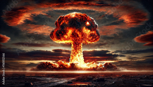 Explosion nucléaire illustration