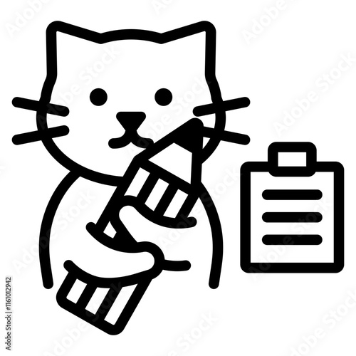 공부하는 고양이 아이콘