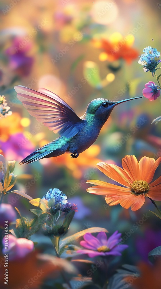 hummingbird and flower hummingbird and flower