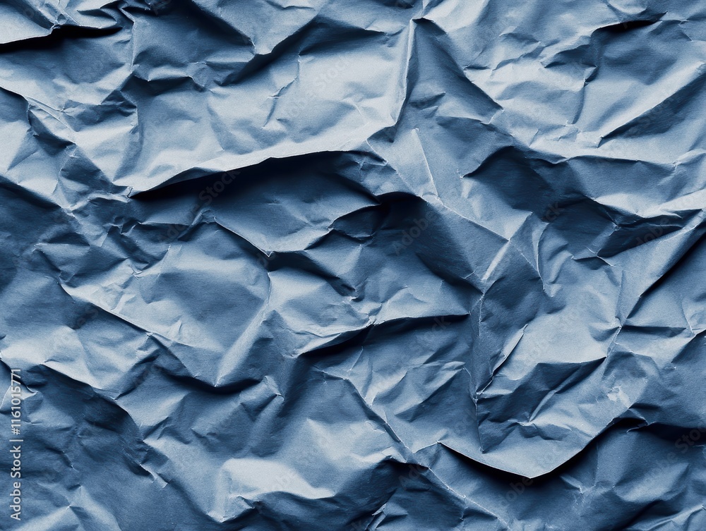 Fototapeta premium Crumpled dark gray paper texture abstract background high-contrast content artistic environment close-up view