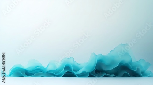 Minimal waves in soothing blue hues representing ocean calmness and ecological health for Earth Day celebrations photo