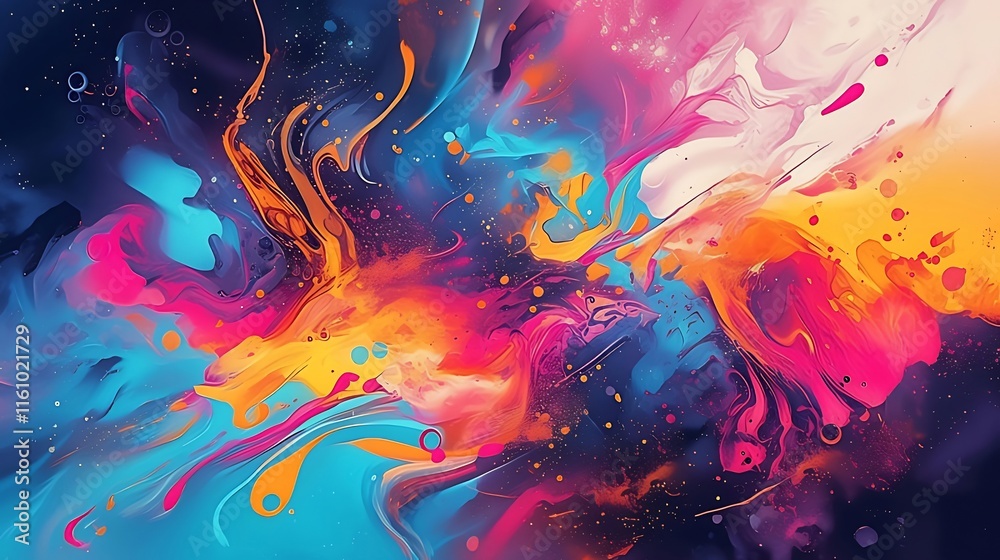 Abstract vibrant swirling colors, dynamic fluid art, paint texture. Abstract vibrant swirling colors, dynamic fluid art, paint texture.