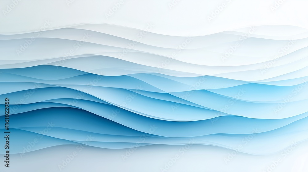 Fototapeta premium Abstract wave pattern in pastel colors reflecting the serenity of pollution-free oceans for Earth Day celebrations