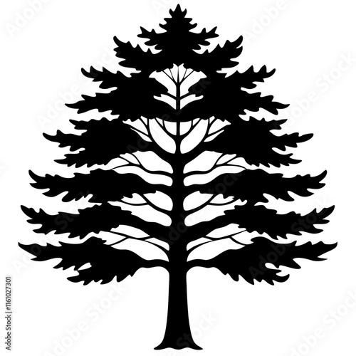 redwood treeon white background
