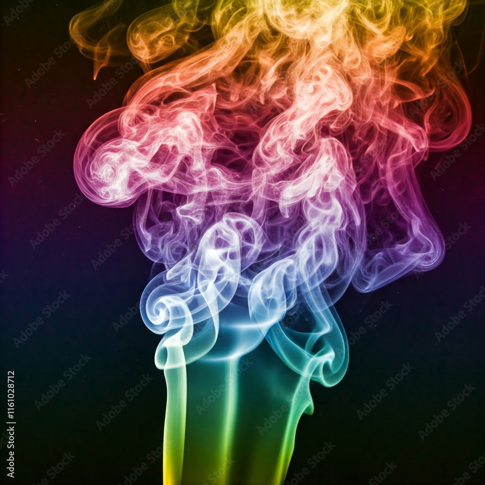 Obraz premium colorful smoke on black background