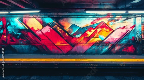 Vibrant Subway Graffiti Art: A Symphony of Colors