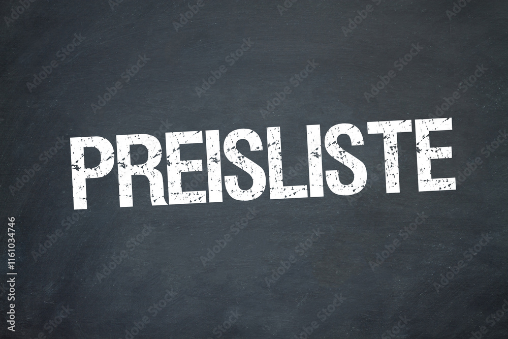 Obraz premium Preisliste 